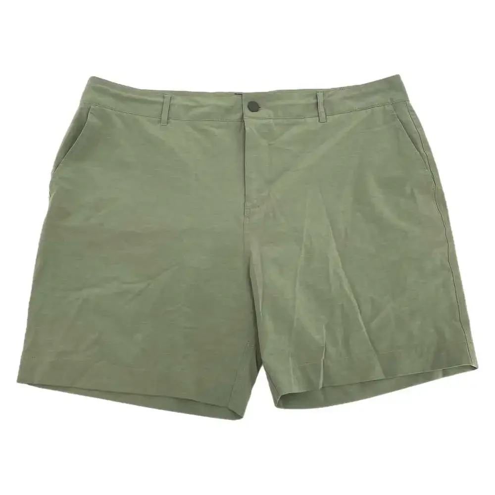 Faherty Green Flat Front Shorts | Size 38